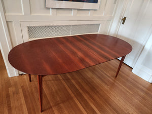 Vintage Walnut Dining Table with Two Leaves