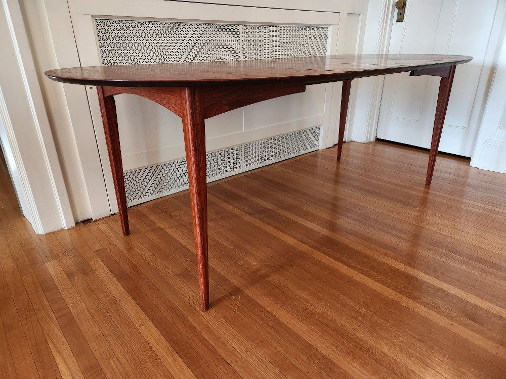 Vintage Walnut Dining Table with Two Leaves