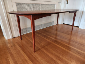 Vintage Walnut Dining Table with Two Leaves