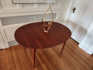 Vintage Walnut Dining Table with Two Leaves
