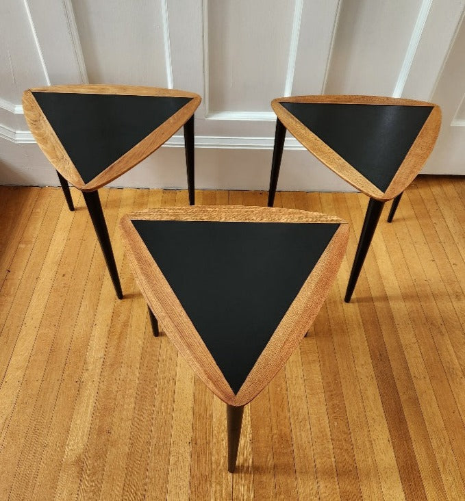 Triangular Nesting Tables by Arthur Umanoff - Cook Street Vintage