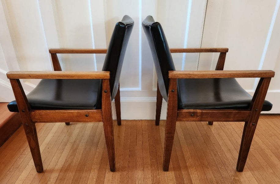 Vintage Walnut Arm Chairs - Cook Street Vintage