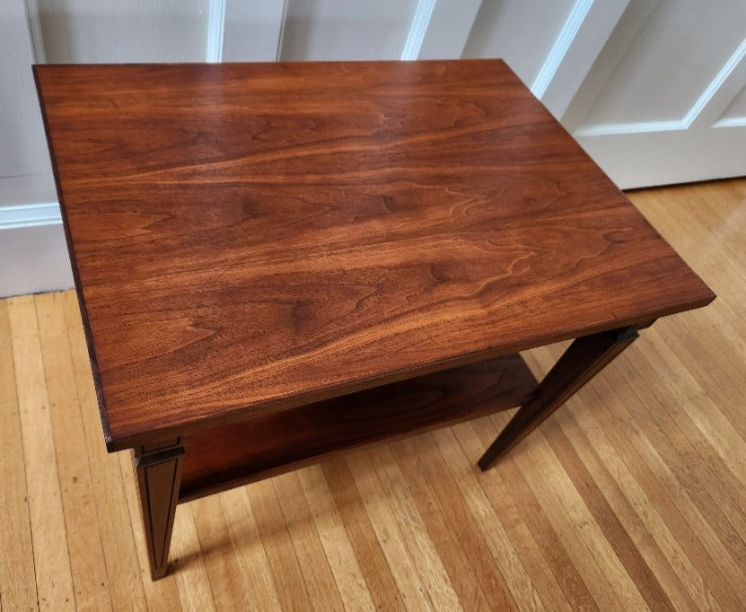 Walnut 2-Tier End Table - Cook Street Vintage