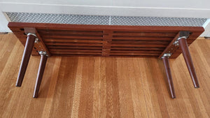 Slatted Teak Bench - Cook Street Vintage
