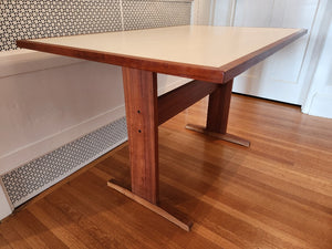 MCM Teak Trestle Dining Table - Cook Street Vintage