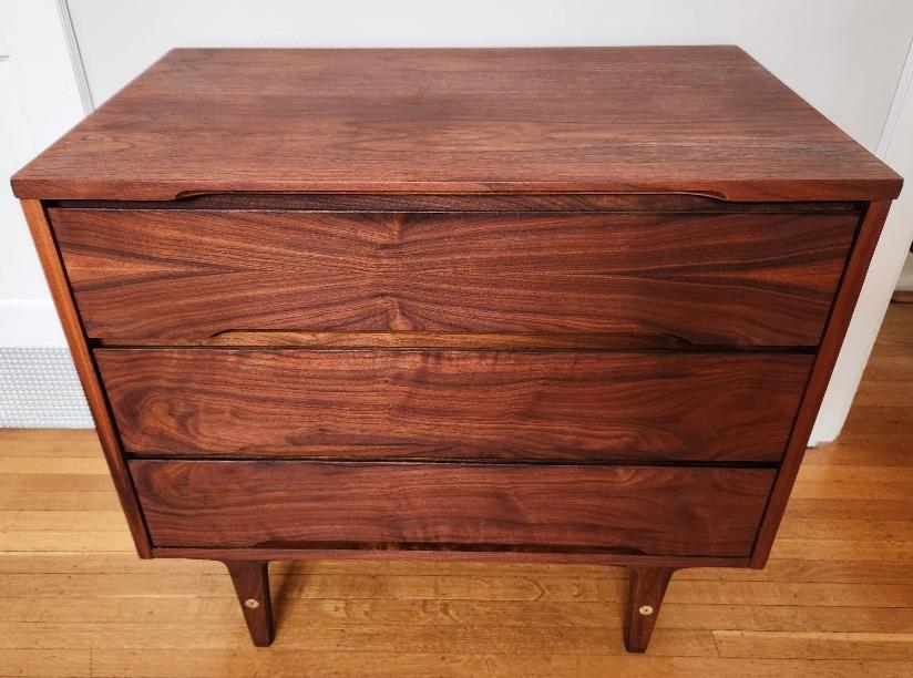 3-Drawer Walnut Dresser - Cook Street Vintage