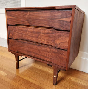 3-Drawer Walnut Dresser - Cook Street Vintage