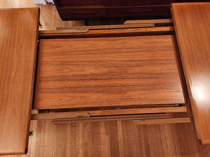 Vintage Teak Dining Table with 2 Leaves