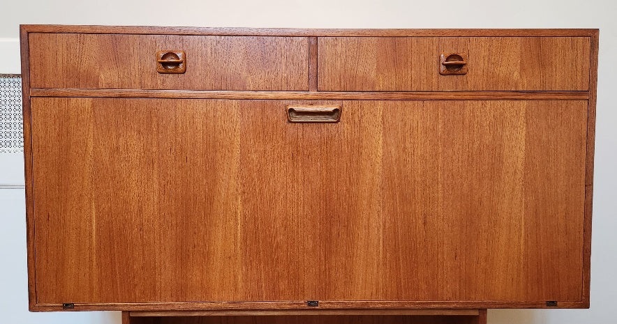 Danish Teak Floating Desk - Cook Street Vintage