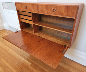 Danish Teak Floating Desk - Cook Street Vintage