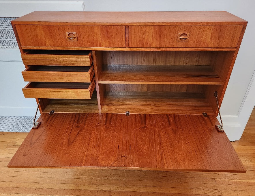 Danish Teak Floating Desk - Cook Street Vintage