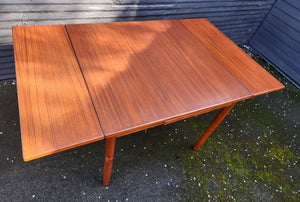 Vintage Teak Dining Table with Extending Leaves