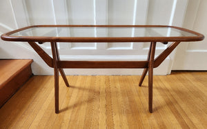 Teak and Glass Coffee Table - Cook Street Vintage
