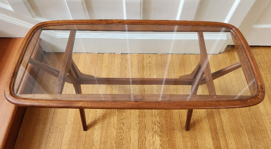 Teak and Glass Coffee Table - Cook Street Vintage