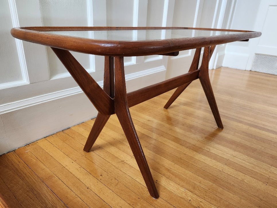Teak and Glass Coffee Table - Cook Street Vintage