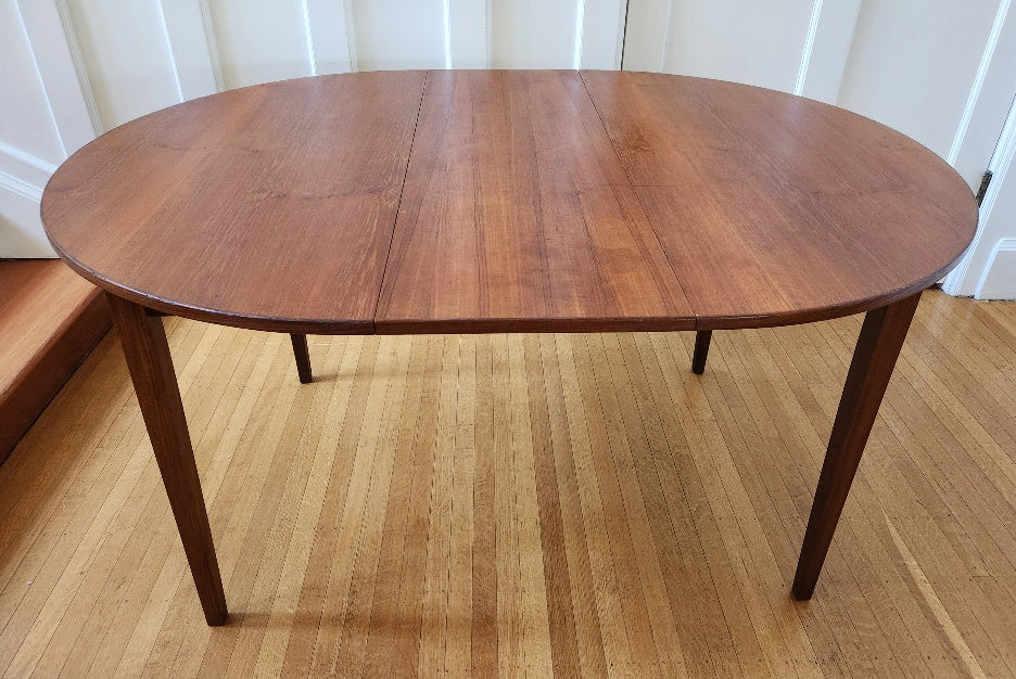 Round Teak MCM Dining Table