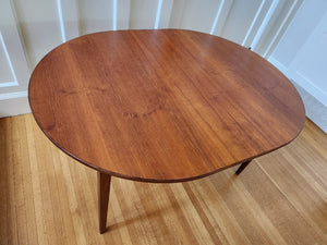 Round Teak MCM Dining Table - Cook Street Vintage
