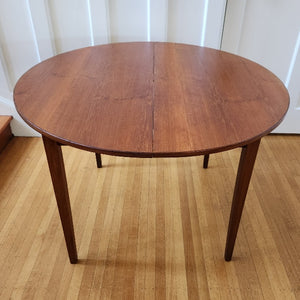 Round Teak MCM Dining Table - Cook Street Vintage
