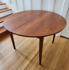 Round Teak MCM Dining Table - Cook Street Vintage
