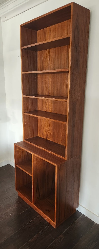 MCM Teak Bookcase with Lower Shelf – Cook Street Vintage