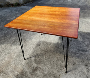 Vintage Cherry Table with Hairpin Legs