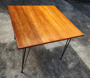 Vintage Cherry Table with Hairpin Legs