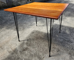 Vintage Cherry Table with Hairpin Legs