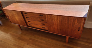 MCM Teak Credenza with Centre Drawers
