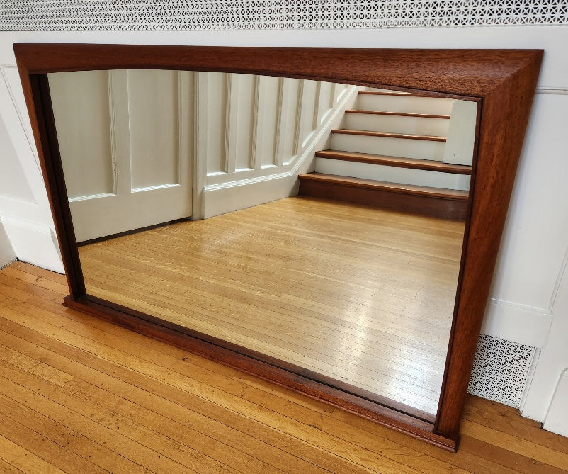 MCM Mahogany Framed Mirror - Cook Street Vintage