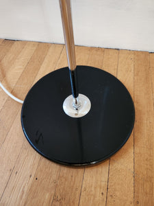 Vintage Chrome and Black Floor Lamp