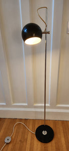 Vintage Chrome and Black Floor Lamp