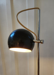 Vintage Chrome and Black Floor Lamp