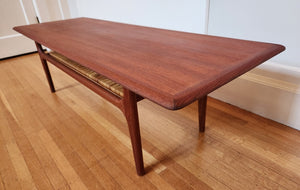 Trioh Teak and Cane Coffee Table