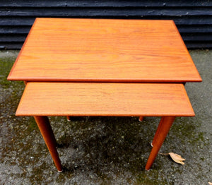 Set of 2 Teak Nesting Tables