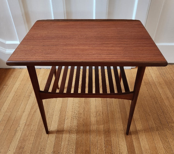 2-Tier Teak End Table - Cook Street Vintage
