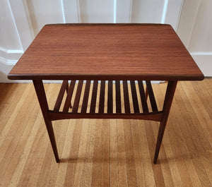 2-Tier Teak End Table - Cook Street Vintage