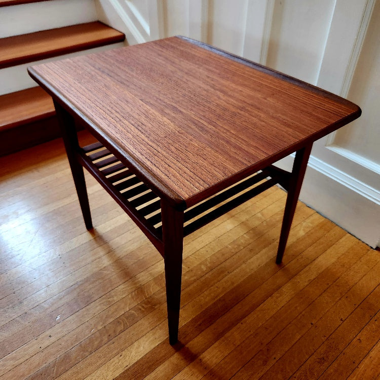 2-Tier Teak End Table - Cook Street Vintage