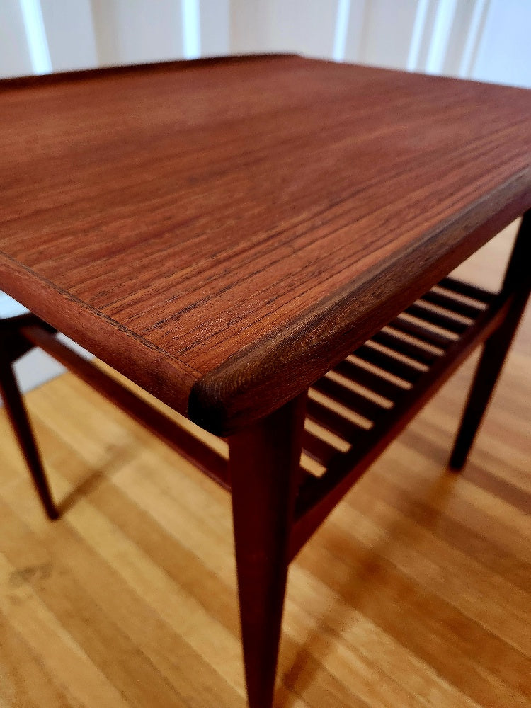 2-Tier Teak End Table - Cook Street Vintage