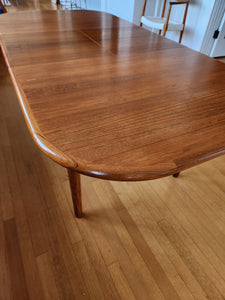 Vintage Teak Table with Butterfly Leaf