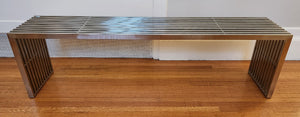Stainless Steel Slatted Bench