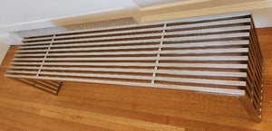 Stainless Steel Slatted Bench