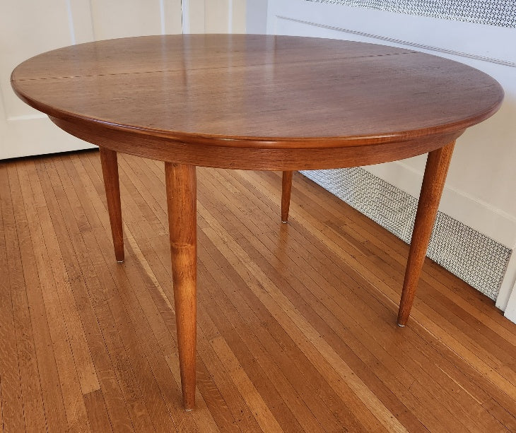 MCM Round Teak Dining Table - Cook Street Vintage