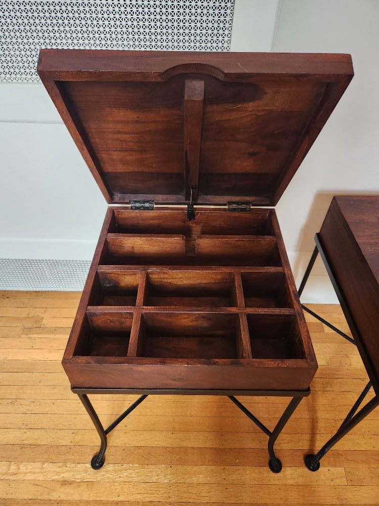 Vintage Chess Board Side Table
