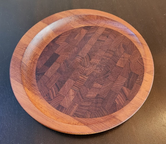 Large Dansk JHQ Round Staved Teak Charcuterie Board