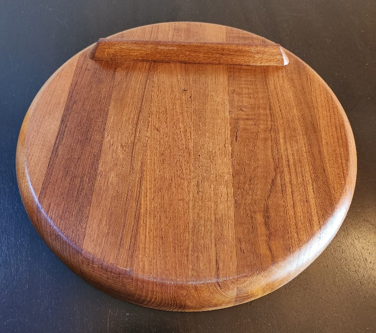 Large Dansk JHQ Round Staved Teak Charcuterie Board