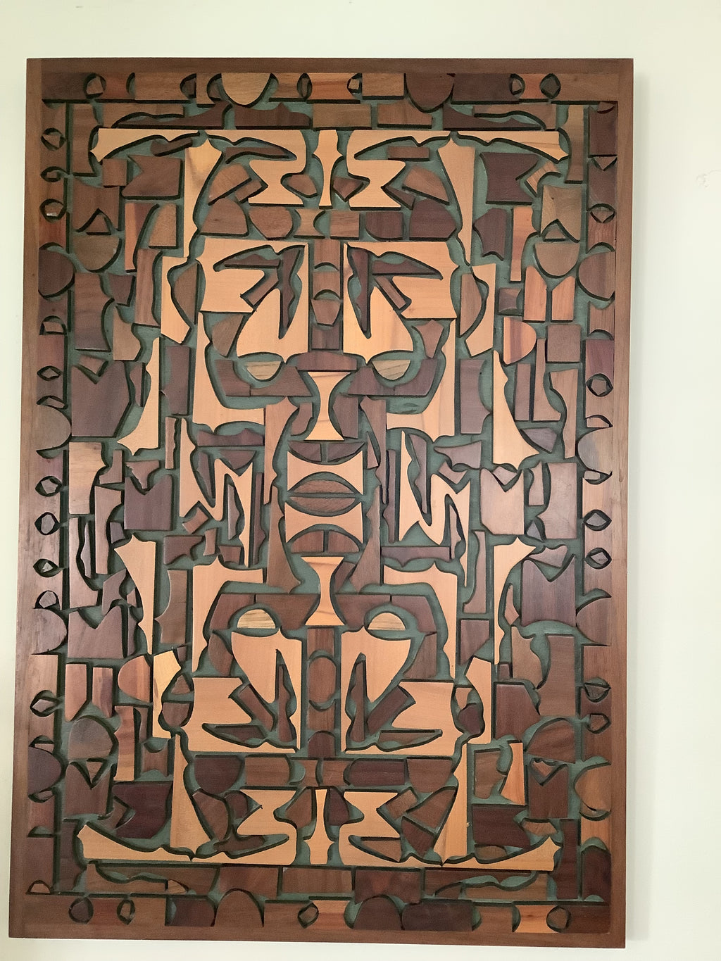 Vintage Mixed Wood Mosaic Wall Art- Cook Street Vintage
