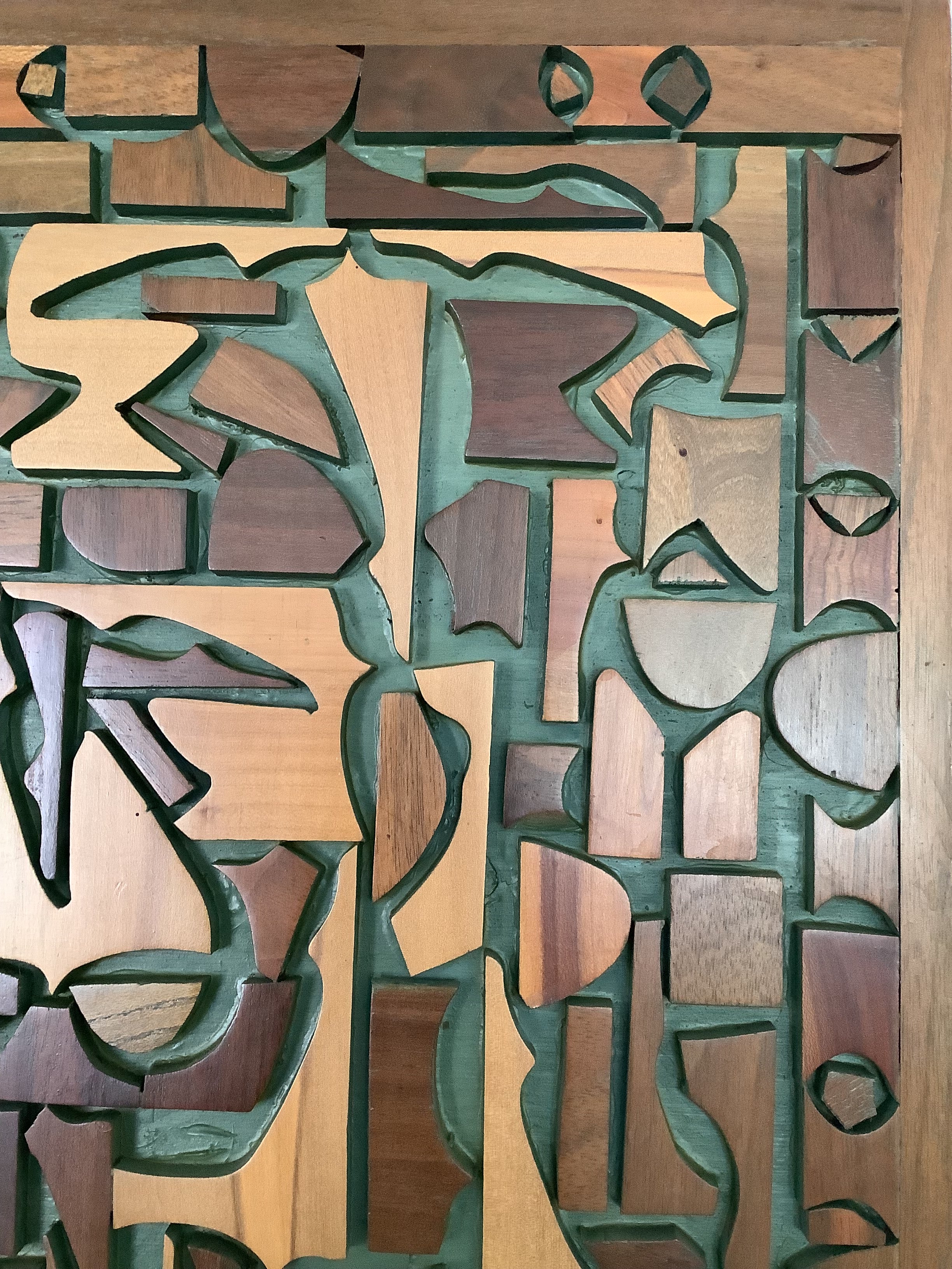 Vintage Mixed Wood Mosaic Wall Art- Cook Street Vintage