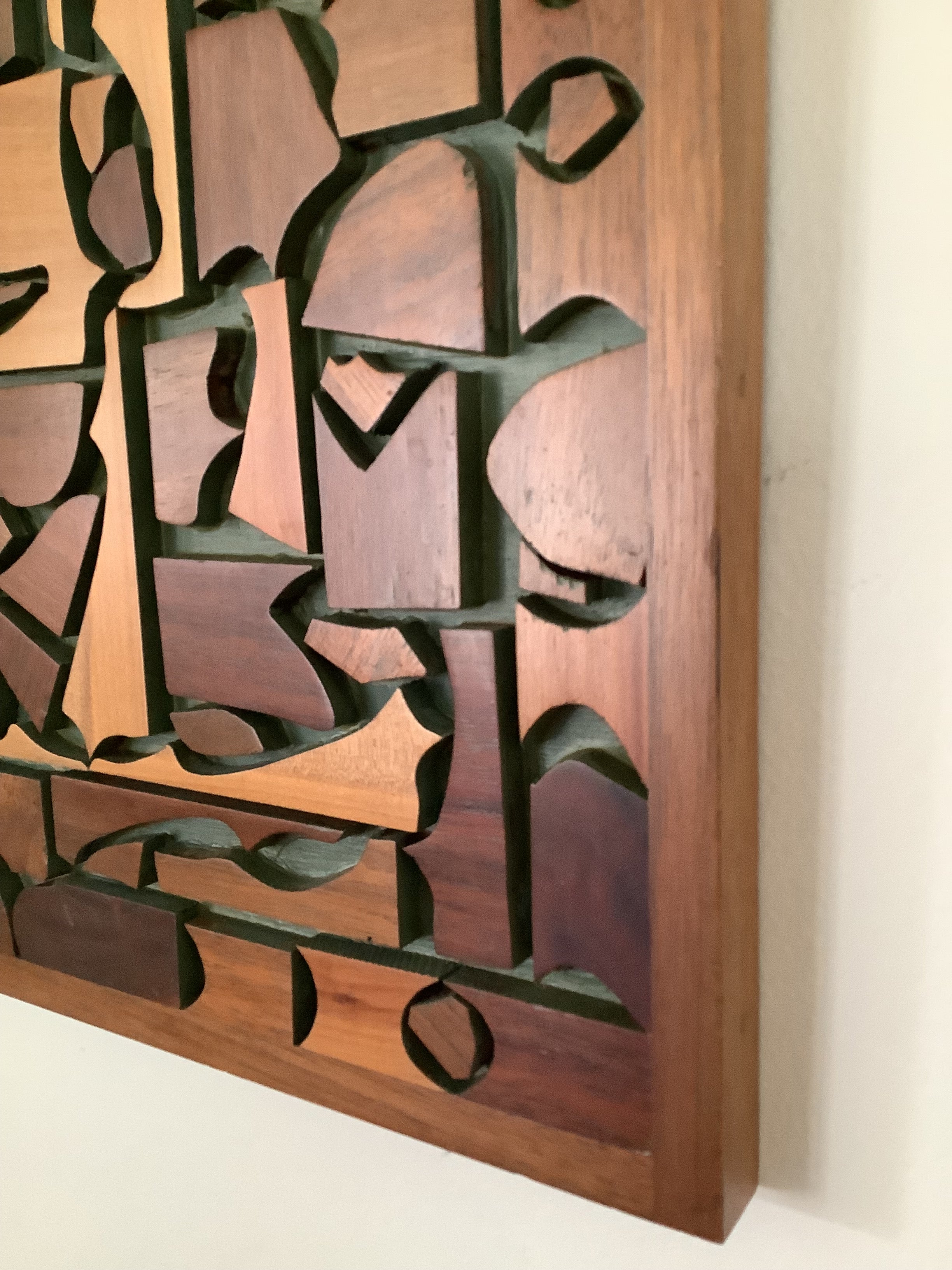 Vintage Mixed Wood Mosaic Wall Art- Cook Street Vintage