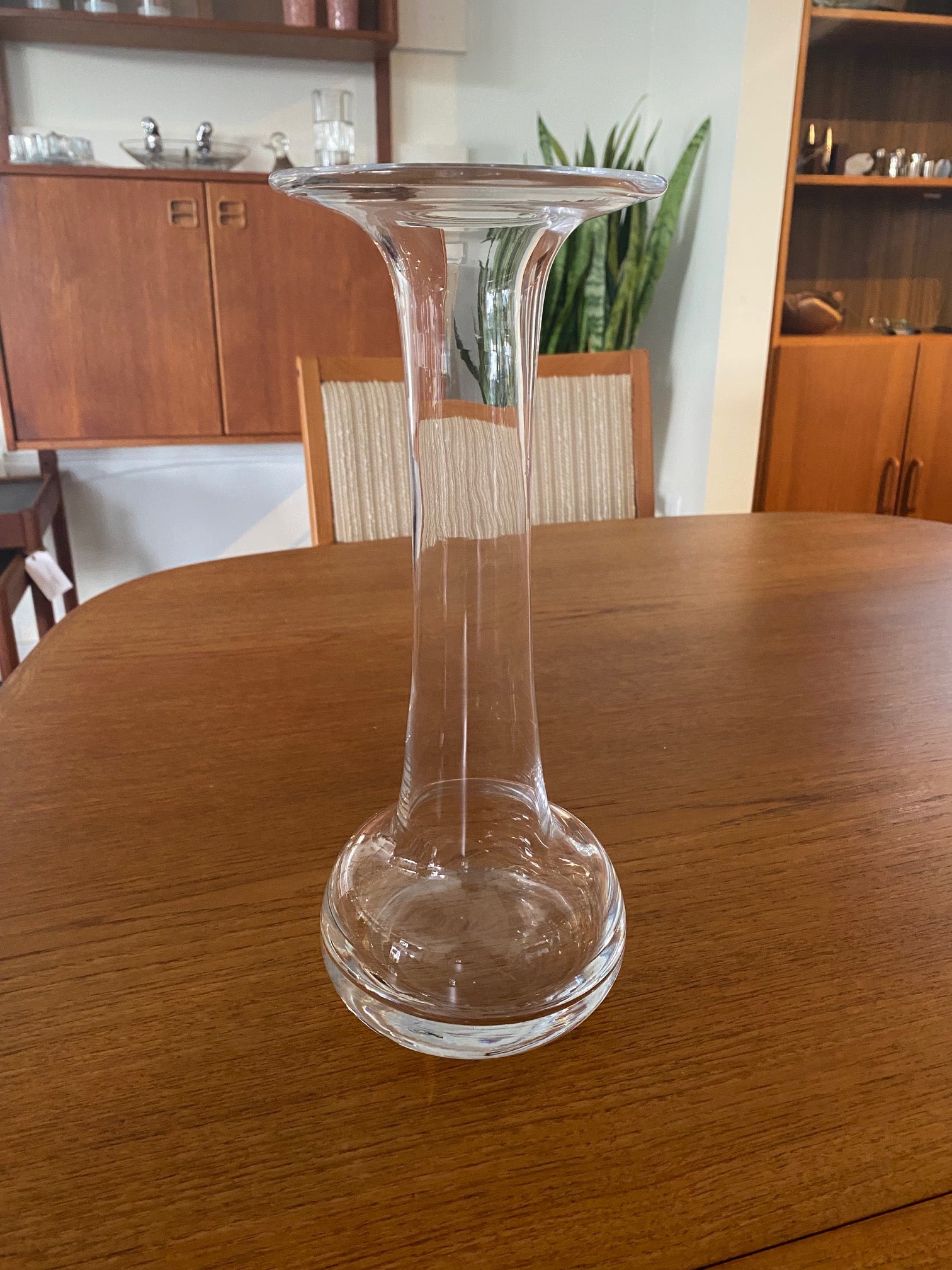 Holmegaard English Solitaire Clear Glass Vase