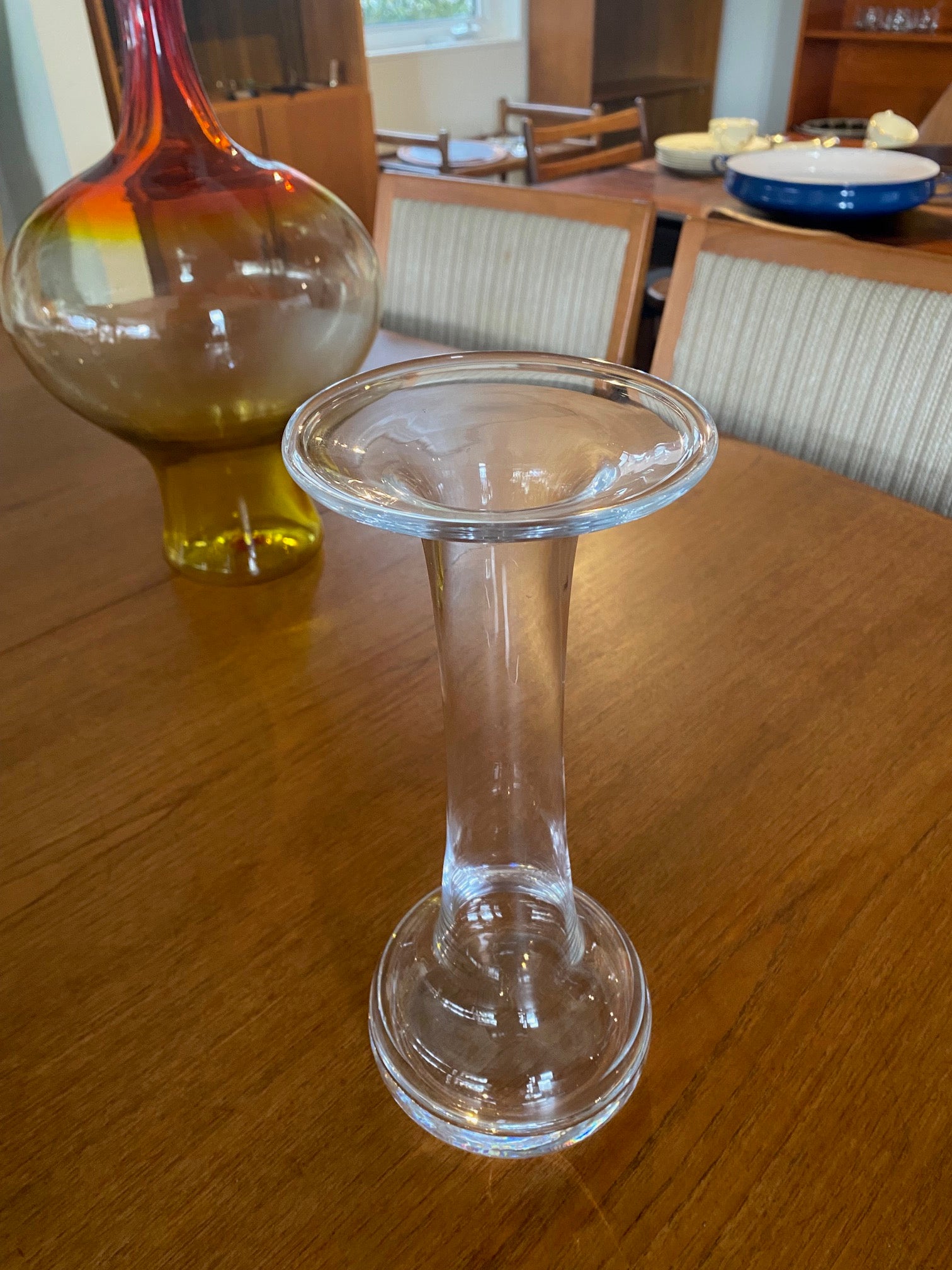 Holmegaard English Solitaire Clear Glass Vase
